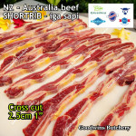 Beef rib SHORTRIB daging iga sapi konro frozen Australia RALPHS short rib portioned 2-3 ribs 1.2-1.6 kg/slab (price/kg)